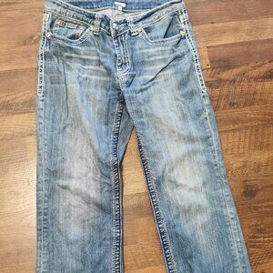 Reba Womens Embroidered Studded Straight Jean Size 10 (Measures 32x29) 0333
